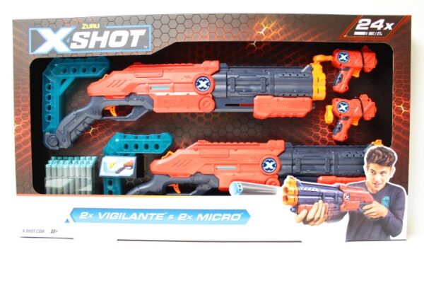 ZURU X-Shot Wyrzutnia Excel Double Vigilante 24 strzałek