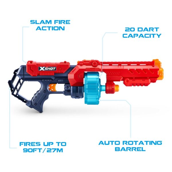 Zestaw miotaczy strzałek ZURU X-SHOT EXCEL COMBO PACK - TURBO FIRE + FURY 4 + MICRO pakiet wyrzutni 48 strzałek (36345)